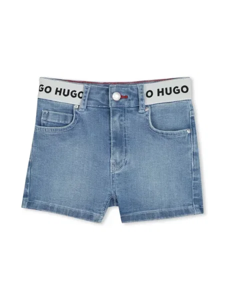 Szorty jeansowe dziecięce Hugo niebieskie