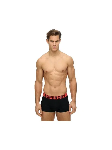 Superdry Boxeri gri amestecat / roșu negru