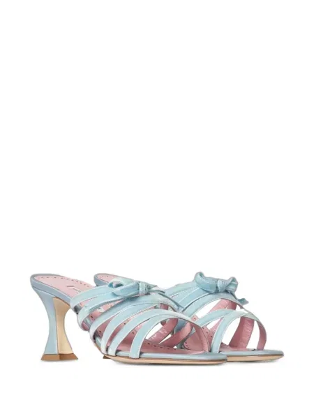Sandale Manolo Blahnik cu funde albastru