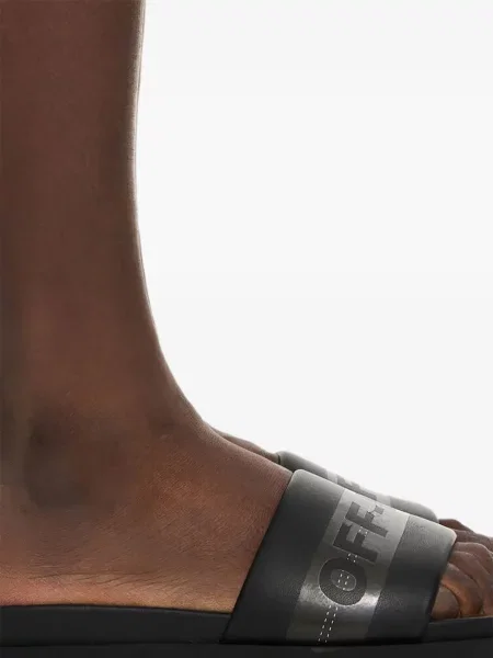 Sandale Off-white cu autograf alb