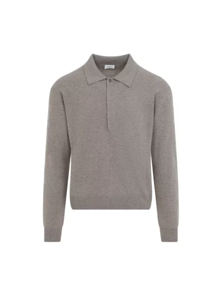 Koszulka polo Saint Laurent wełniana beżowa