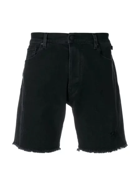 Szorty jeansowe Zadig & Voltaire z przetarciami czarne