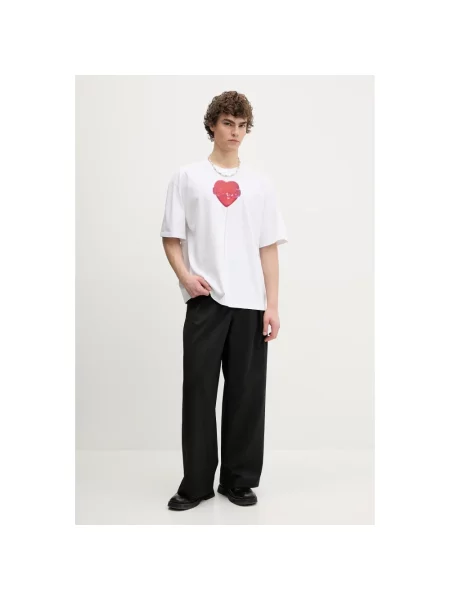 Fiorucci t-shirt Lollipop Heart Print Boxy Fit T-Shirt z nadrukiem biały