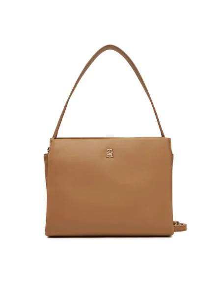 Tommy Hilfiger Geantă Th Legacy Med Satchel Maro bej