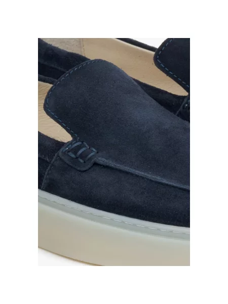 Велюровые лоферы Estro синие