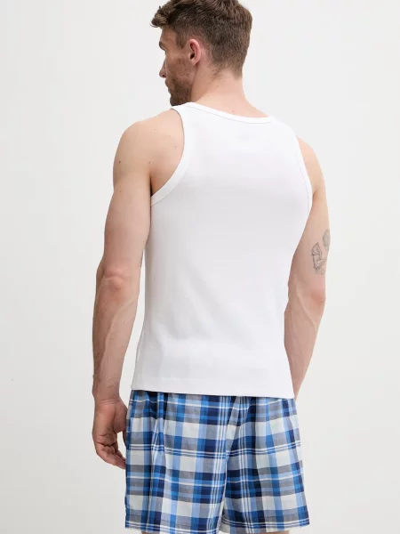 Tommy Hilfiger dvoudílné pyžamo s bavlnou bílé
