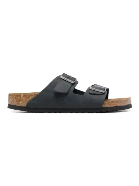 Klapki Birkenstock zamszowe czarne