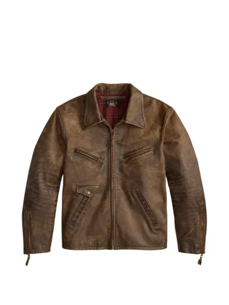Geanta de piele Ralph Lauren Rrl maro