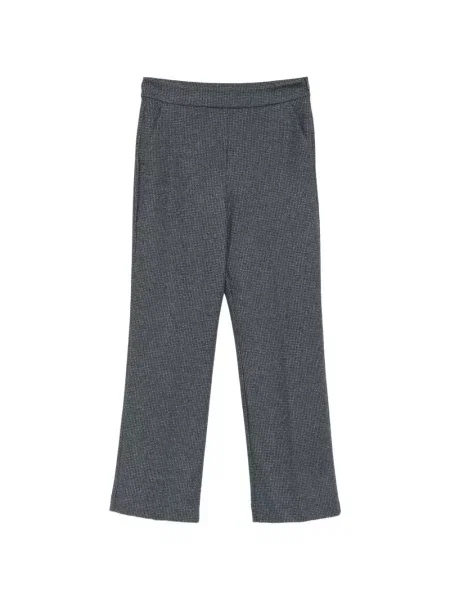 Pantaloni Max Mara în carouri gri