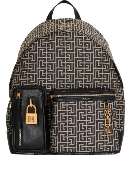 Jacquard ruksak Balmain crna