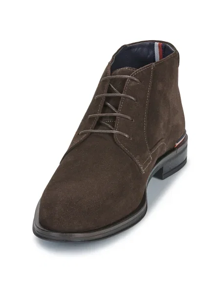 Pantofi Tommy Hilfiger din piele de căprioară maro