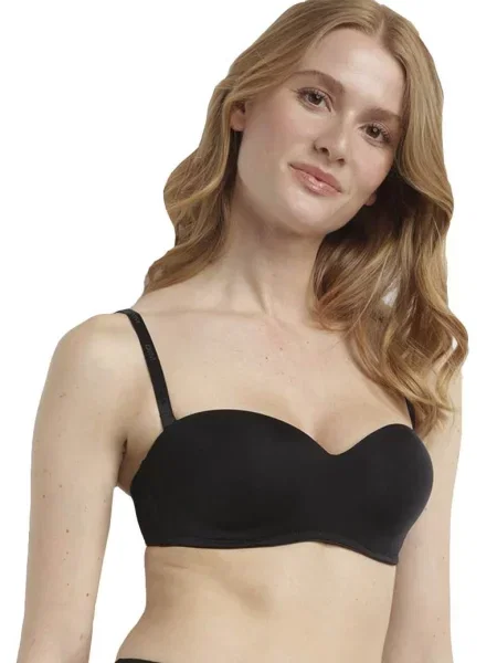 Бюстгальтер балконет чорний