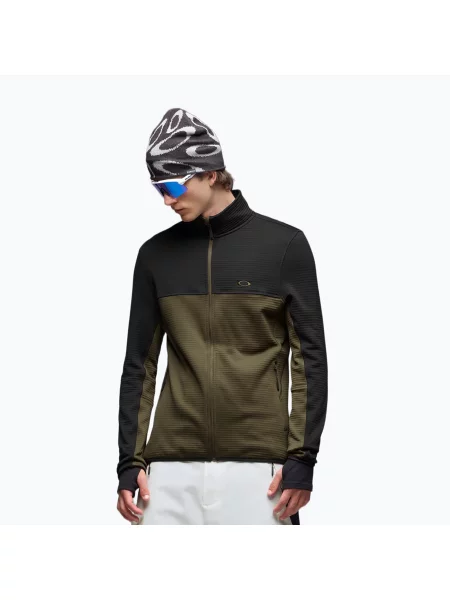 Кофта Oakley Canopy FZ blackout/deep olive оливковий