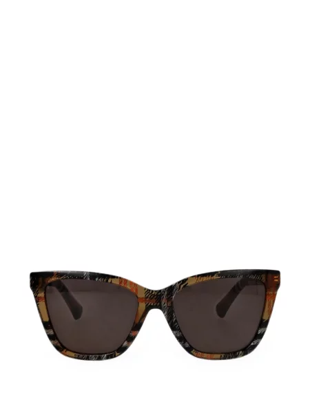 Ochelari de soare Burberry Eyewear în carouri cu imagine maro