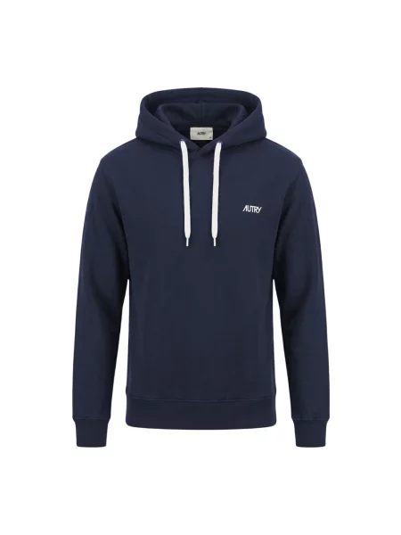 Bluza z kapturem Autry z kapturem z logo niebieska
