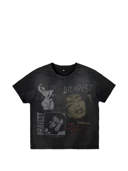 Tricou Bravest Studios cu imagine negru