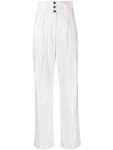 Pantaloni Philosophy Di Lorenzo Serafini cu dungi cu imagine alb