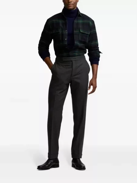 Cămașă Ralph Lauren Purple Label în carouri albastru
