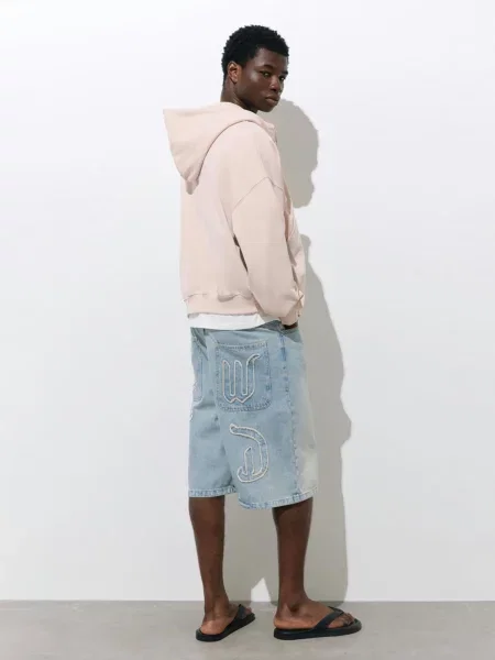Pull&Bear Mikina STWD SURFER GALLER rosé