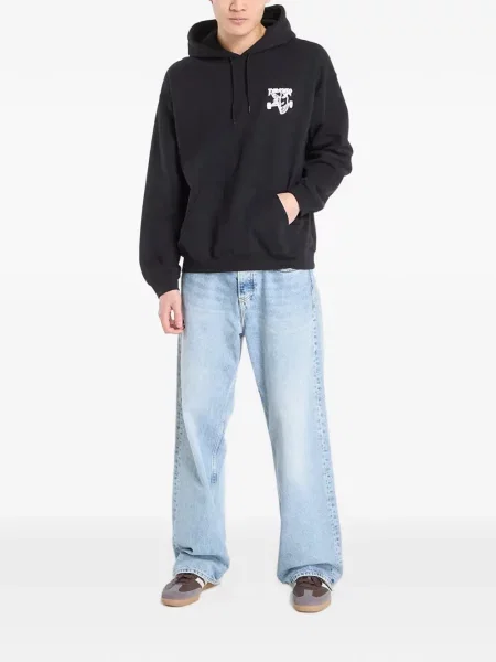 Hanorac cu glugă Thrasher clasic negru