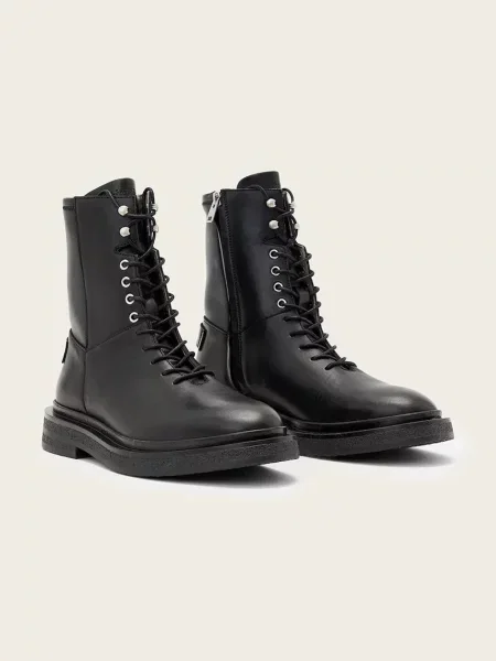 Kožené workery AllSaints Escher Lace Up Boot čierna