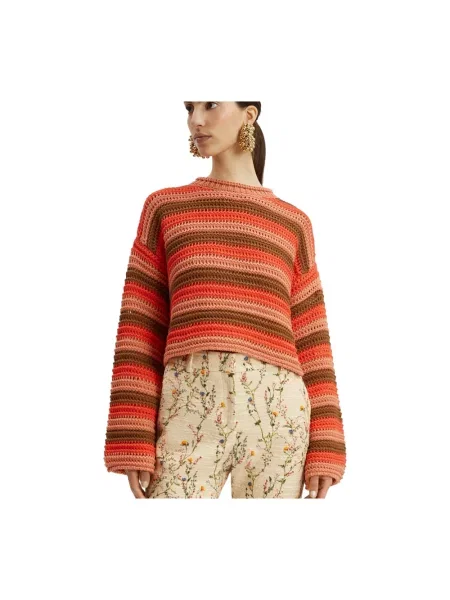 Krótki sweter La Doublej w paski chunky