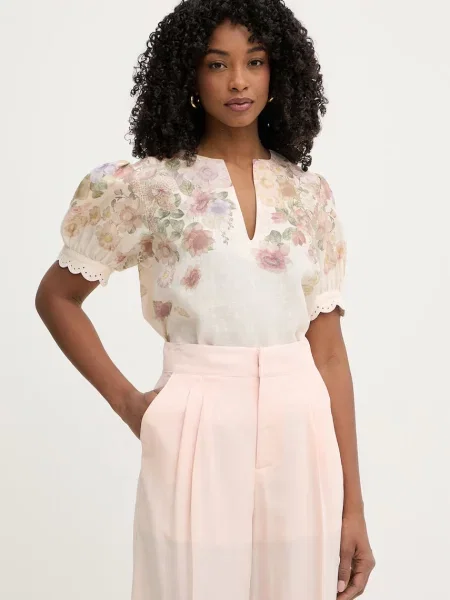 Twinset bluză pentru femei din in bej