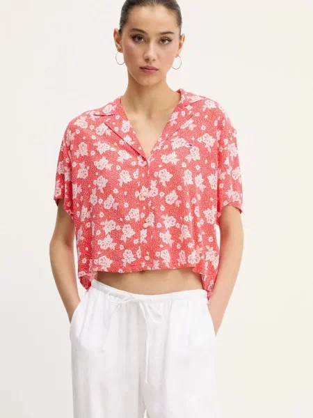 Srajca Tommy Jeans oranžna