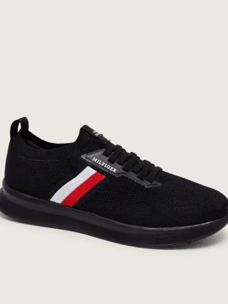 TOMMY HILFIGER Rövid szárú sportcipők tengerészkék / piros fehér fekete