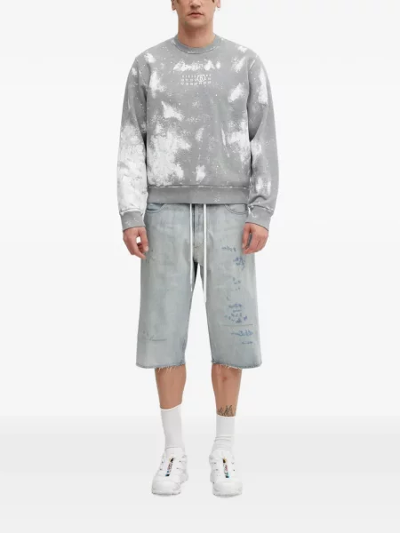 Σορτς Mm6 Maison Margiela με φθαρμένο εφέ με κορδόνι μπλε