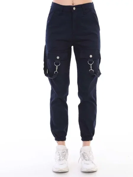 Pantaloni cargo Bi̇keli̇fe negru