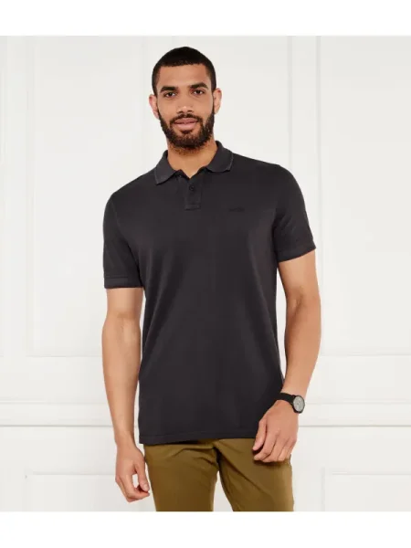 Polo Boss cu mâneci scurte negru