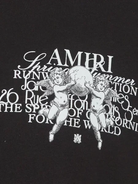 Tricou Amiri cu imagine negru