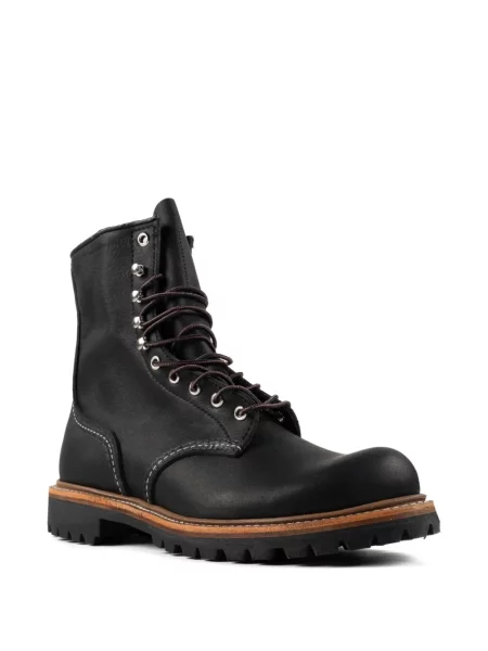 Кожени боти Red Wing Shoes с връзки черно