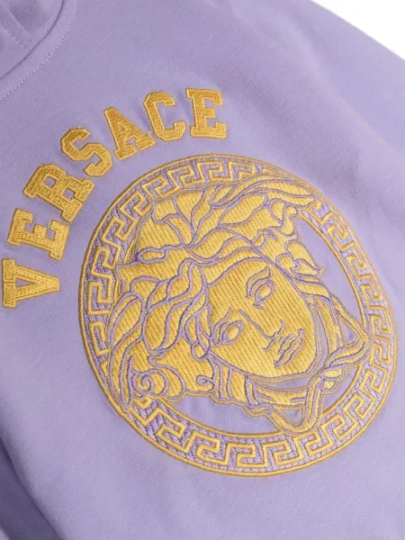 Bluza z kapturem dziecięca Versace fioletowa