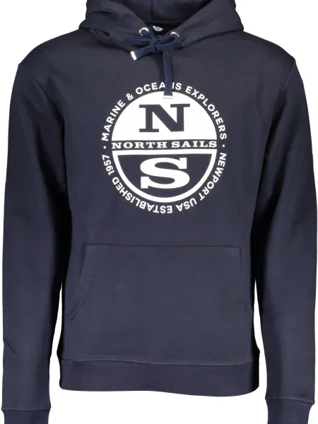 Bluza North Sails z nadrukiem z długim rękawem niebieska