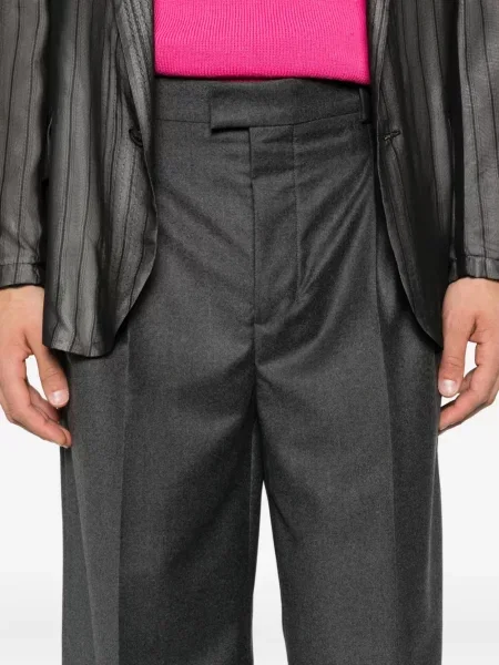 Pantaloni Ami Paris plisate gri
