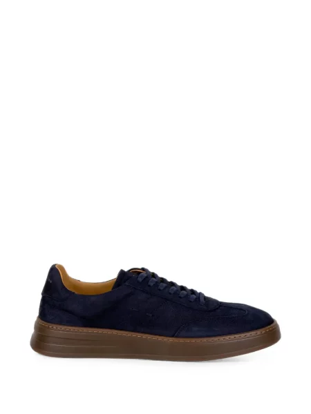 Sneakerși Henderson Baracco din piele de căprioară cu imagine albastru