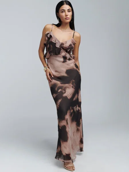 BWLDR Rochie SANTINO / maro mokka bej