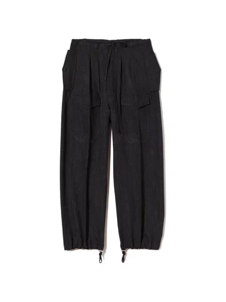 Pantaloni cargo Plan C cu cordon gri
