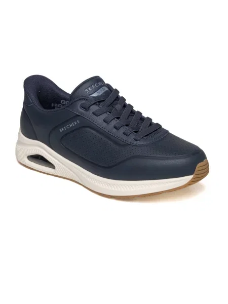 Sneakersy Skechers skórzane niebieskie