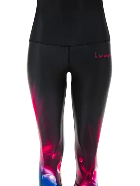 Winshape Pantaloni sport albastru / roz / negru alb