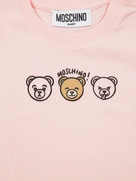 Koszulka dziecięca Moschino różowa