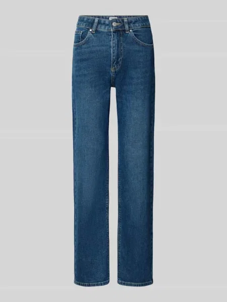 Jeansy o kroju straight fit z mieszanka bawełny model Sulli' Jake*s Casual granatowe