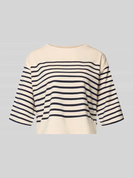 T-shirt o pudełkowym kroju z rękawem o dł. Robe Légère biała