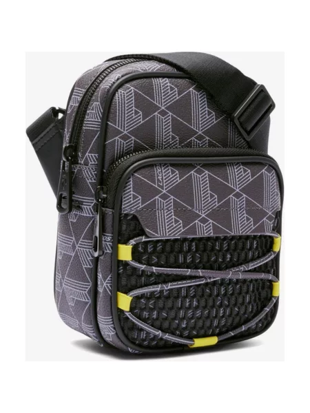 Torba na ramię Lacoste Small The Blend Shoulder szary czarny biały