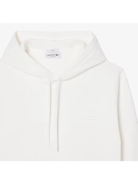 Lacoste Bluza Z Kapturem Z Tłoczonym Logo biały