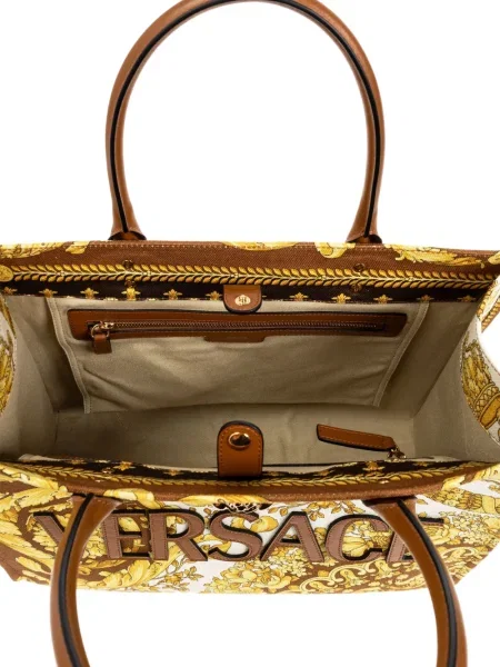 Geantă Versace cu imagine galben