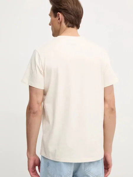 Tričko Guess s aplikací béžová