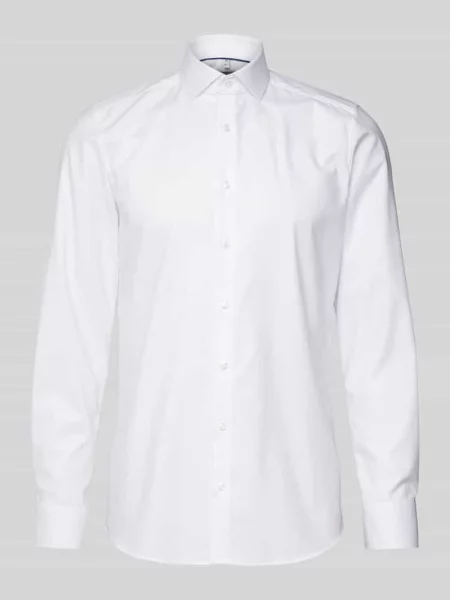 Koszula biznesowa o kroju slim fit z tkaniny big twill Olymp Level Five biała